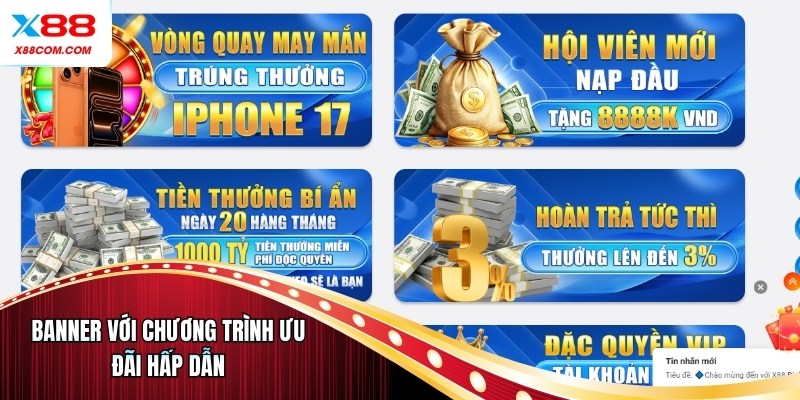 Banner với chương trình ưu đãi hấp dẫn 